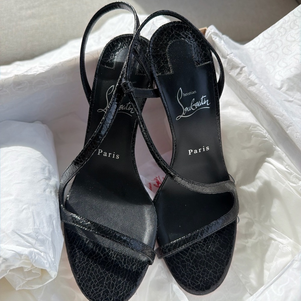 Christian Louboutin Rosalie - Black Strappy Heels